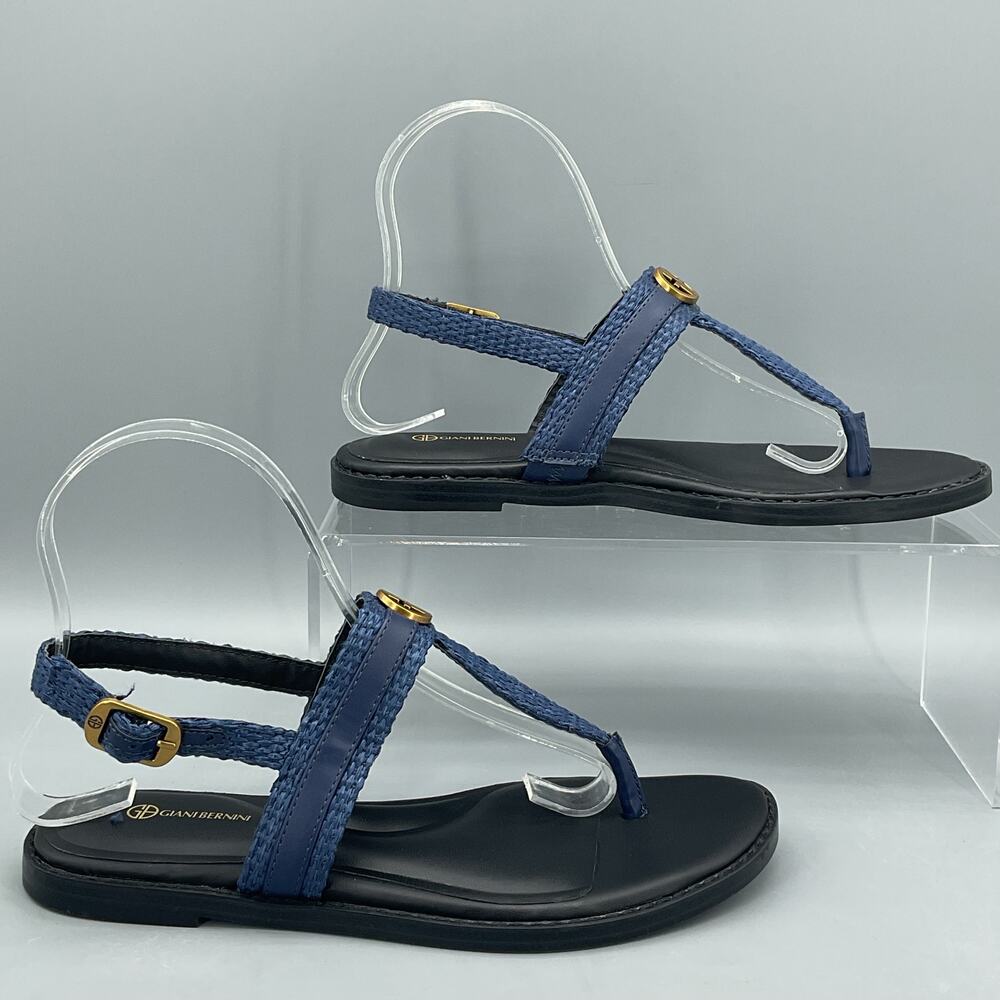 NEW Giani Bernini Women’s Nayelli Thong Flat Sandals Navy Size 7M